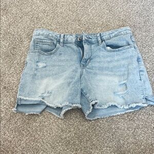 GAP Light Blue Frayed Jean Shorts